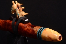 Amboyna Burl Native American Flute, Minor, Mid B-4, #G6I